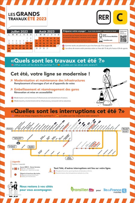 Information travaux sur le RER C